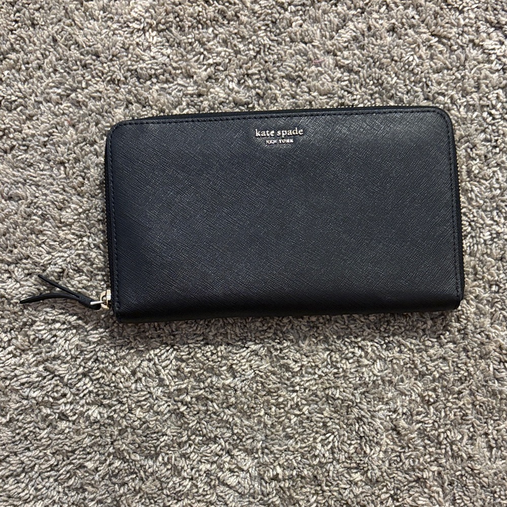 Kate Spade Black Zip-Around Wallet